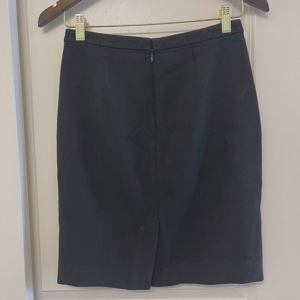 Loft Black Pencil Skirt 0P Size Petite Pockets Straight Career Office Work Wear - Picture 3 of 10